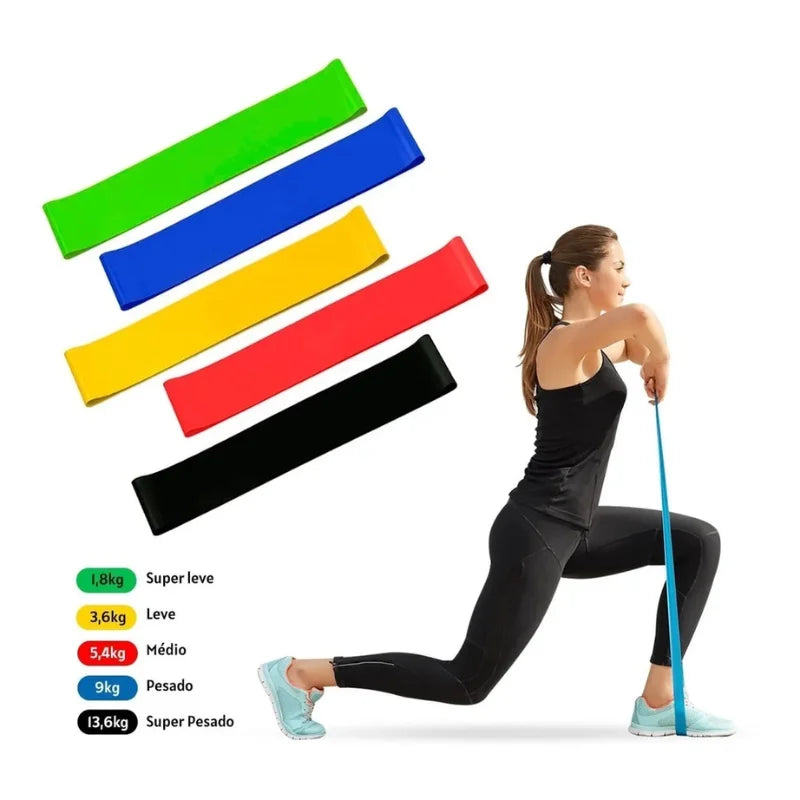 Conjunto com 5 Elásticos de Treino | SuperFlex Pro